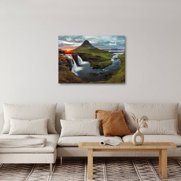 Obraz - Kirkjufell pri západe slnka (70x50 cm)