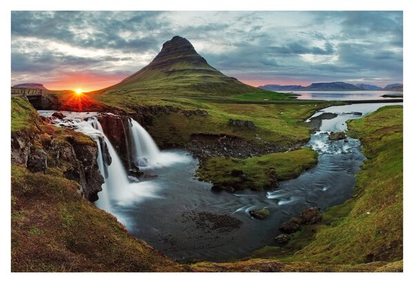 Obraz - Kirkjufell pri západe slnka (90x60 cm)