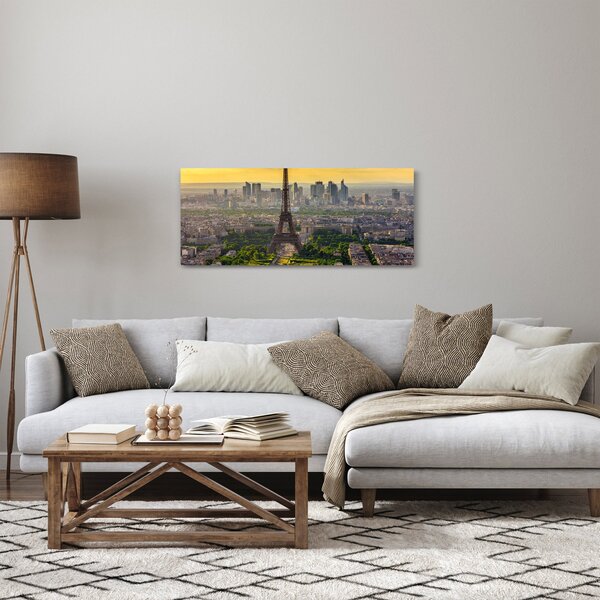 Obraz - Panoráma Paríža (120x50 cm)