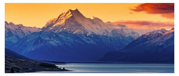 Obraz - Jazero Pukaki (120x50 cm)