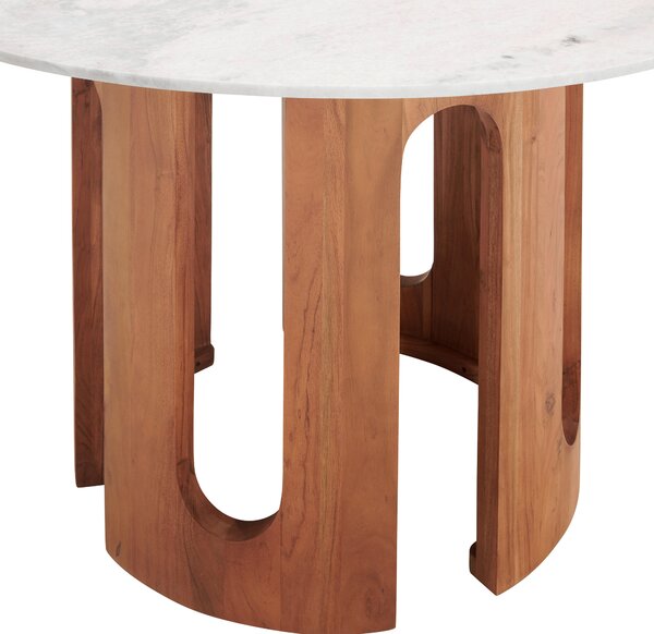 JEDÁLENSKÝ STÔL, akácia, farba vlašského orecha, 120/120/76 cm Livetastic - Stoly, Online Only