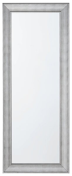 Nástenné zrkadlo strieborné 50 x 130 cm obdĺžnikové moderné do obývacej izby a spálne