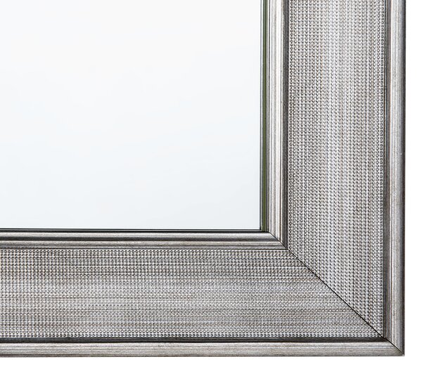 Nástenné zrkadlo strieborné 50 x 130 cm obdĺžnikové moderné do obývacej izby a spálne