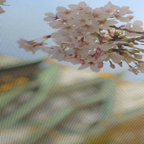 Obraz - Sakura (s hodinami) (90x30 cm)
