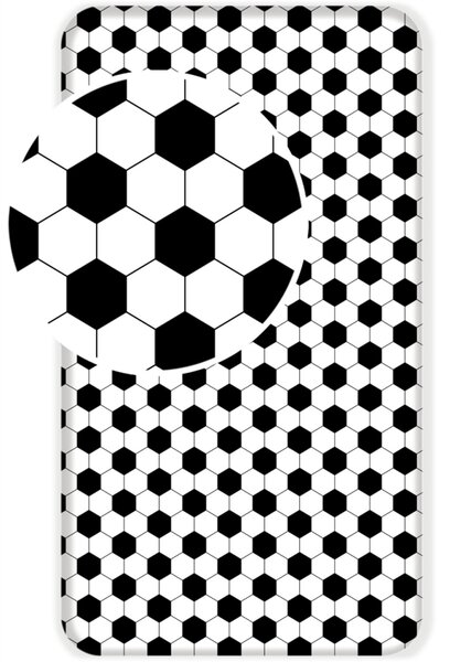 Bavlnená prestieradlo s motívom Futbal - 90 x 200 + 25 cm