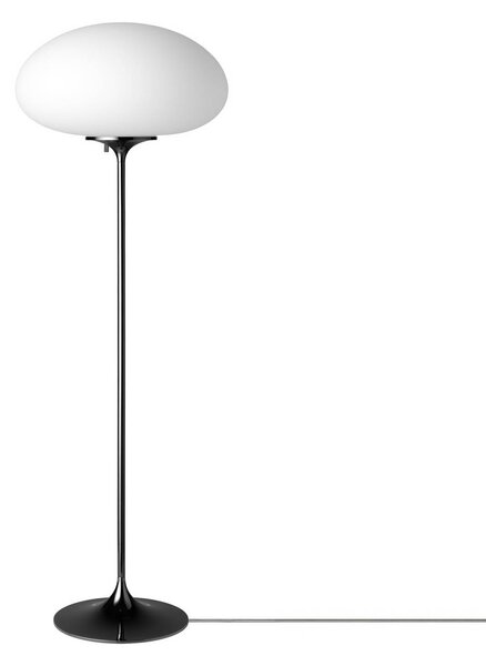 GUBI Gubi Stojacia lampa Stemlite, čierno-chrómové, výška 110 cm, stmievateľné, Chrómová / strieborná, Obývacia izba / jedáleň, kov, Dizajn, Stojaca lampa