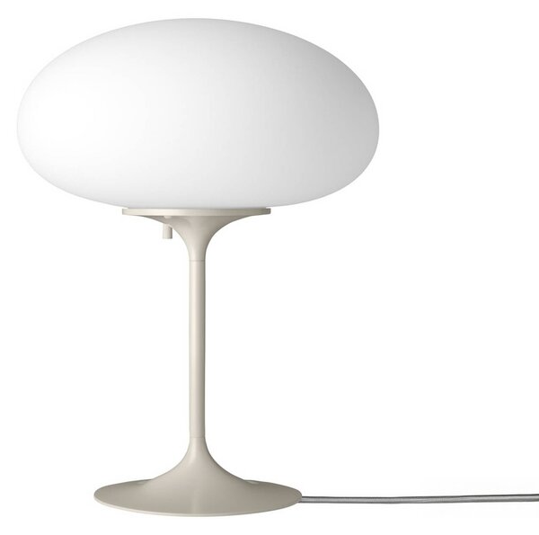 GUBI Gubi Stolová lampa Stemlite, šedá, výška 42 cm, stmievateľné, Hliník / sivá / zinok, Obývacia izba / jedáleň, kov, Dizajn, Stojacie svietidlo