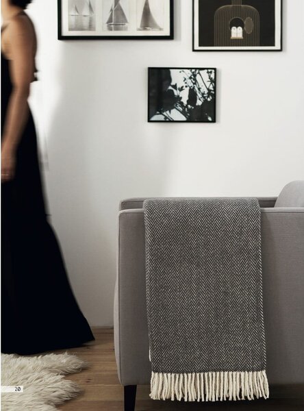 Pléd vo farbe terakota s podielom bavlny Euromant Skyline, 140 × 180 cm
