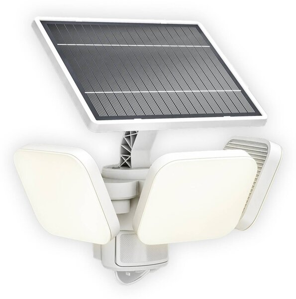 Solarna lampa Philips Zyren, biela, 3 000 K, senzor, IP65, Biela / opálová, Plast, Nástenné svietidlo