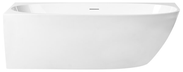Pravá rohová vaňa lesklá biela akrylová 170 x 80 cm klasická povrchová úprava moderný štýl kúpeľňa