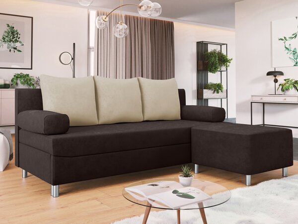 Mirjan24 Pohovka Don s taburetkou, Dostupné poťahy: Alova 36 + Alova 07 5902928052589