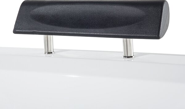 Vírivá vaňa biela strieborná akrylát 172 x 83 cm voľne stojaca pre 2 osoby masážne trysky LED osvetlenie opierky hlavy kúpeľňa