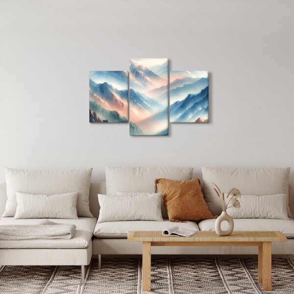 Obraz - Akvarelové hory (90x60 cm)