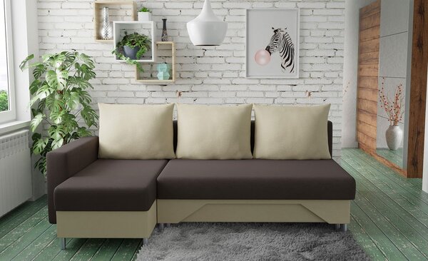 Mirjan24 Rohová sedacia súprava Martin, Dostupné poťahy: Suedine 4001 + Suedine 4001 + Suedine 1009, Strana: ľavá 5903211090622