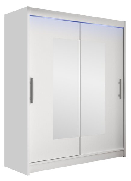 Mirjan24 Šatníková skriňa s posuvnými dverami Presto III, Farby: trufel, Osvetlenie: osvetlenie LED RGB - farebné 5902928552379