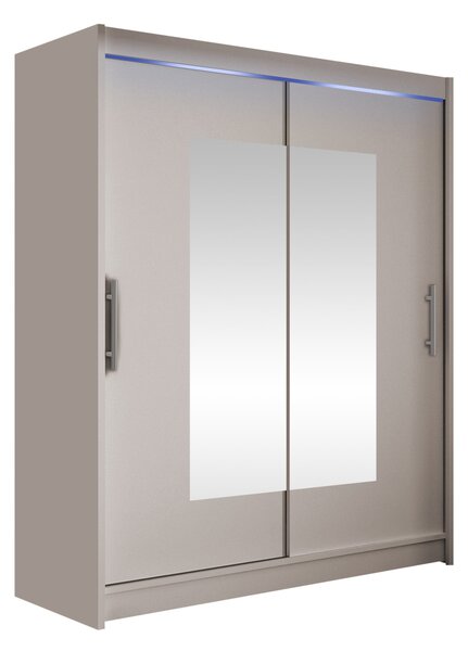 Mirjan24 Šatníková skriňa s posuvnými dverami Presto III, Farby: trufel, Osvetlenie: osvetlenie LED RGB - farebné 5902928552379