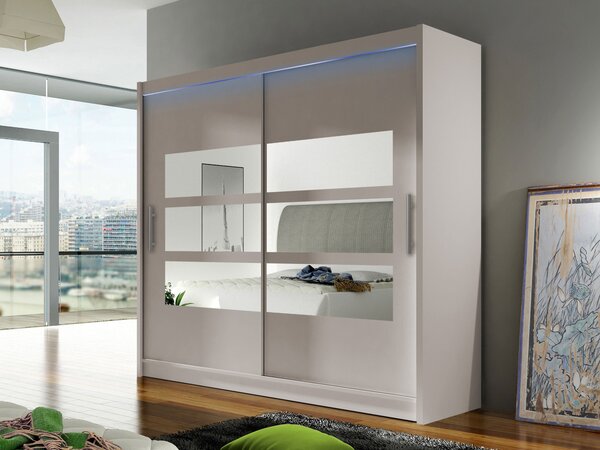 Mirjan24 Skriňa London III 180, Farby: čierna, Osvetlenie: bez osvetlenia 5902928050615