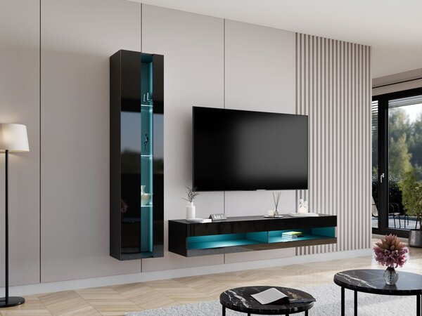 Mirjan24 Obývacia stena Zigo New VIII, Osvetlenie: bez osvetlenia, Farby: biela / biely lesk 5902928694802