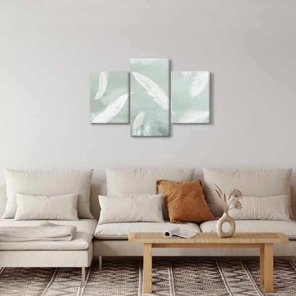 Obraz - Biele pierka (90x60 cm)