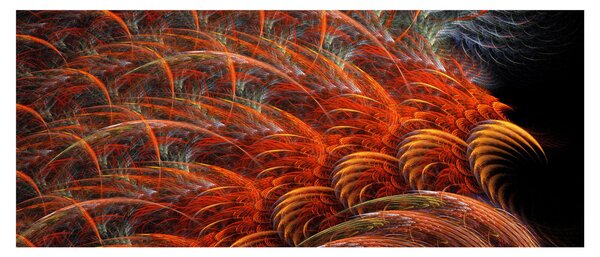 Obraz - Abstraktná imitácia peria (120x50 cm)
