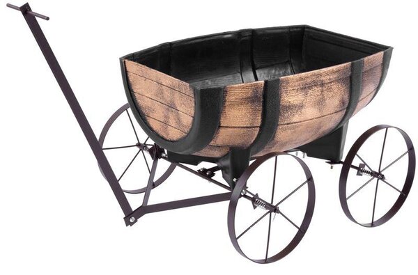 Kvetináč Strend Pro Woodeff, 41,5x29x19cm, whiskey barel wagon