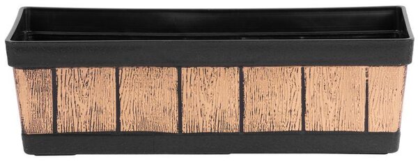 Kvetináč Strend Pro, Woodeff, 15x47x17 cm, zlatý, efekt dreva