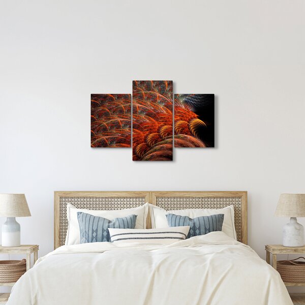Obraz - Abstraktná imitácia peria (90x60 cm)
