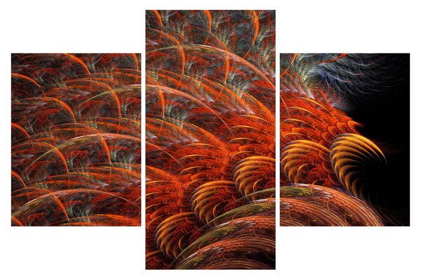 Obraz - Abstraktná imitácia peria (90x60 cm)