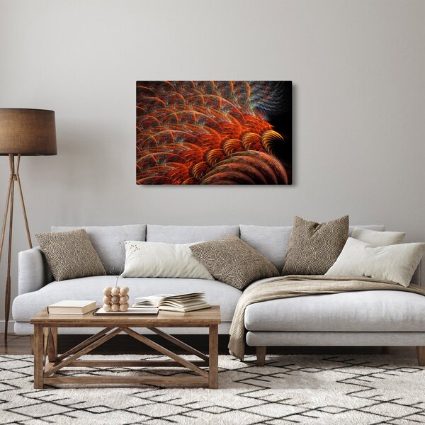 Obraz - Abstraktná imitácia peria (90x60 cm)