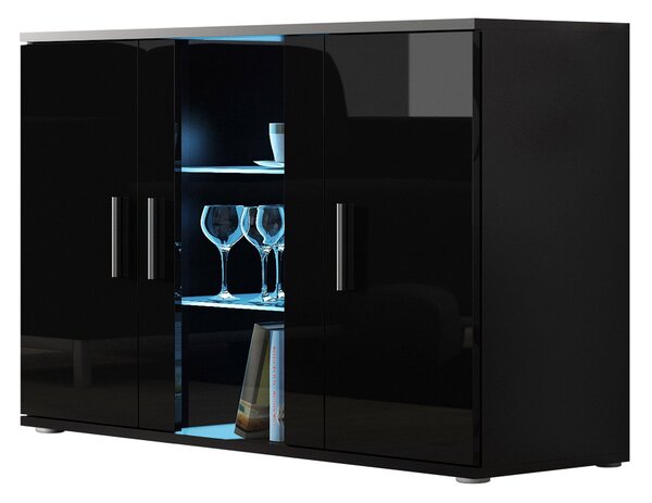 Mirjan24 Komoda Boho B7, Osvetlenie: bez osvetlenia, Farby: biela / biely lesk 5902928105056