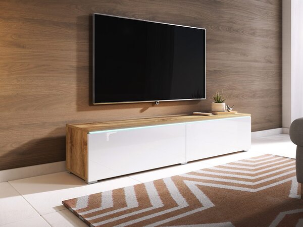 Mirjan24 TV skrinka Dlone 140, Farby: wotan, Osvetlenie: osvetlenie LED biele 5902928341577