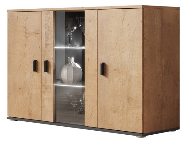 Mirjan24 Komoda Boho B7, Osvetlenie: bez osvetlenia, Farby: biela / biely lesk 5902928105056