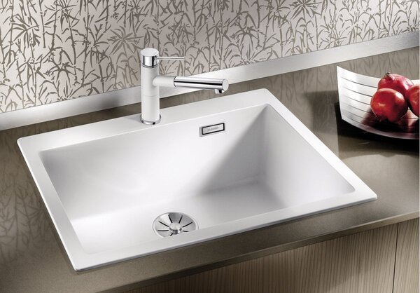 Blanco Pleon 8, silgranitový drez 700x510x220 mm, 1-komorový, jemná biela, BLA-527140