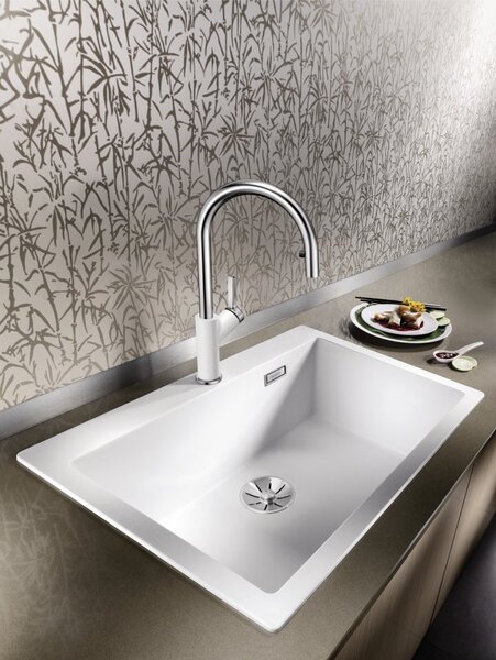 Blanco Pleon 8, silgranitový drez 700x510x220 mm, 1-komorový, jemná biela, BLA-527140