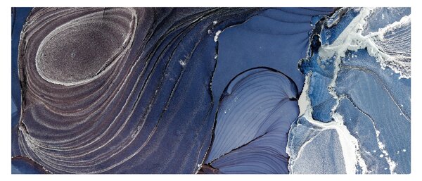 Obraz - Mramorovaný atrament (120x50 cm)