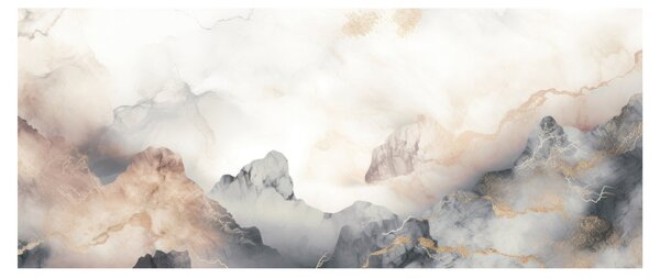 Obraz - Abstrakcia hôr s textúrou mramoru (120x50 cm)