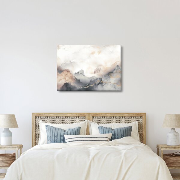 Obraz - Abstrakcia hôr s textúrou mramoru (70x50 cm)