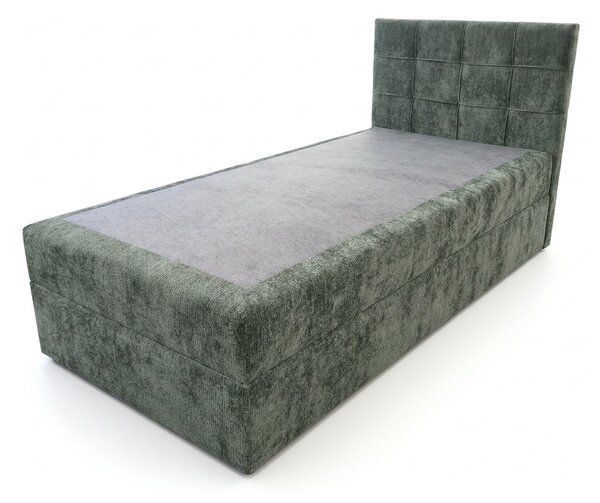 Čalúnená posteľ boxspring DIRELIS VIBE 90x200 cm tmavozelená Matrac: Matrac Bonell pružinový