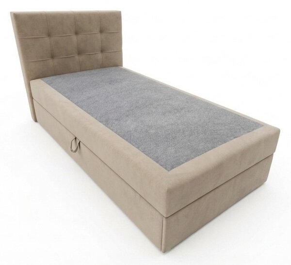 Čalúnená posteľ boxspring DIRELIS TRINITY 90x200 cm béžová Matrac: Matrac Bonell pružinový