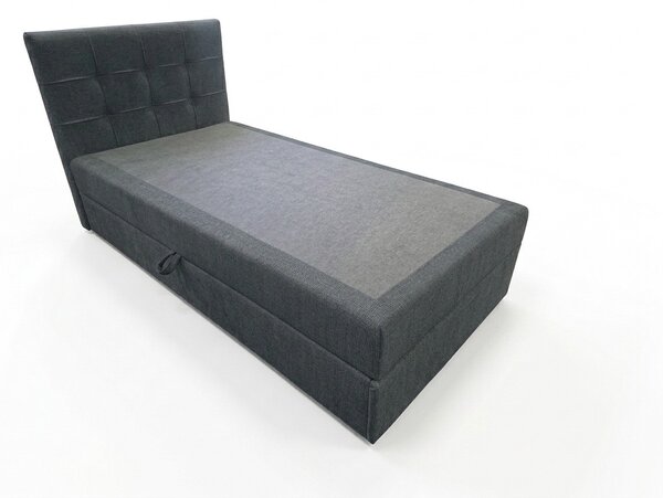 Čalúnená posteľ boxspring DIRELIS VIBE 90x200 cm tmavosivá Matrac: Matrac Bonell pružinový