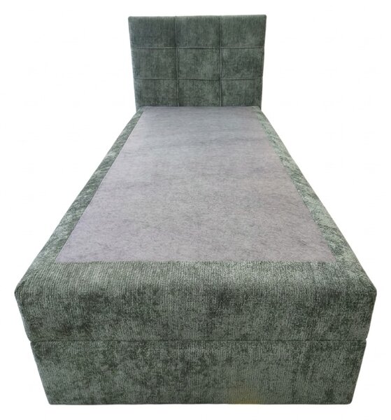 Čalúnená posteľ boxspring DIRELIS VIBE 90x200 cm tmavozelená Matrac: Matrac Bonell pružinový