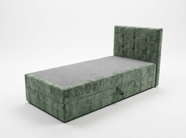 Čalúnená posteľ boxspring DIRELIS VIBE 90x200 cm tmavozelená Matrac: Matrac Bonell pružinový