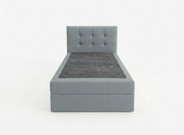 Čalúnená posteľ boxspring DIRELIS TRINITY 90x200 cm sivá Matrac: Matrac Bonell pružinový