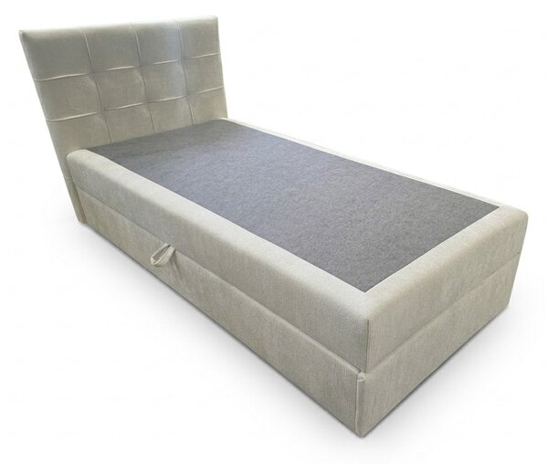 Čalúnená posteľ boxspring DIRELIS VIBE 90x200 cm krémová Matrac: Matrac Bonell pružinový