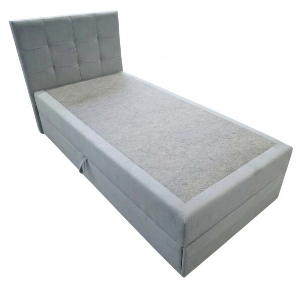 Čalúnená posteľ boxspring DIRELIS TRINITY 90x200 cm sivá Matrac: Matrac Bonell pružinový
