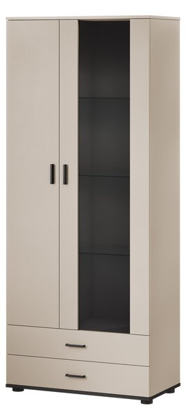 Mirjan24 Vysoká vitrína 2D2S Boho B6, Osvetlenie: bez osvetlenia, Farby: biela / biely lesk 5902928103359