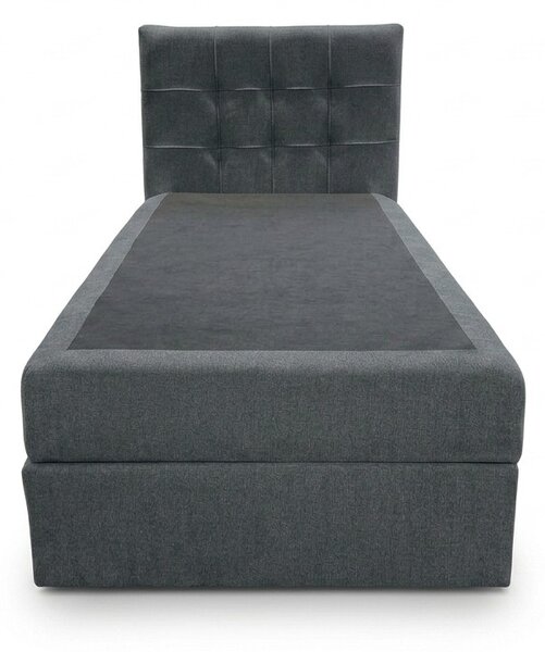 Čalúnená posteľ boxspring DIRELIS VIBE 90x200 cm tmavosivá Matrac: Matrac Bonell pružinový
