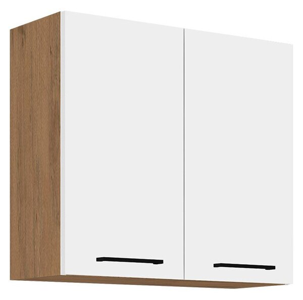 Mirjan24 Horná kuchynská skrinka Woodline 80 G-72 2F, Farby: dub lancelot / biely lesk 5902928960594
