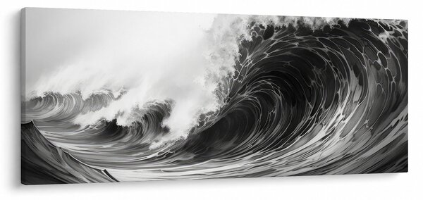 Obraz - Maľba vĺn (120x50 cm)