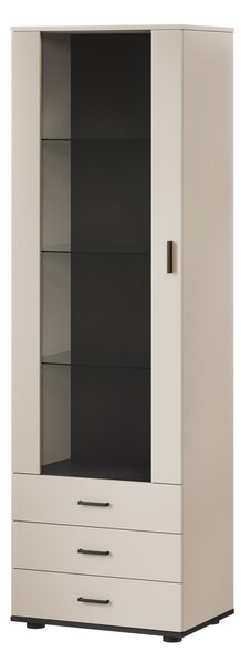 Mirjan24 Vitrína Boho B1, Osvetlenie: bez osvetlenia, Farby: biela / biely lesk 5902928098471